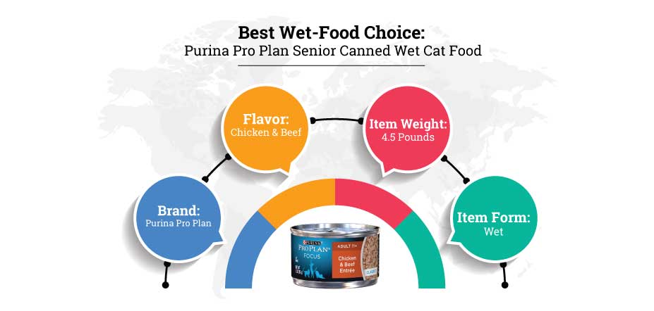 Purina pro plan senior canned wet cat food